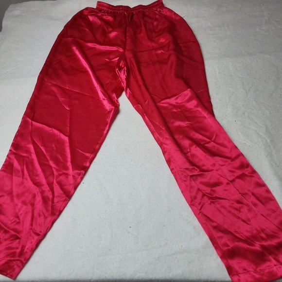 Victorias Secret Womens P Gold Label Satin Pajama Set Pink Top and Pants Vintage - Picture 10 of 16